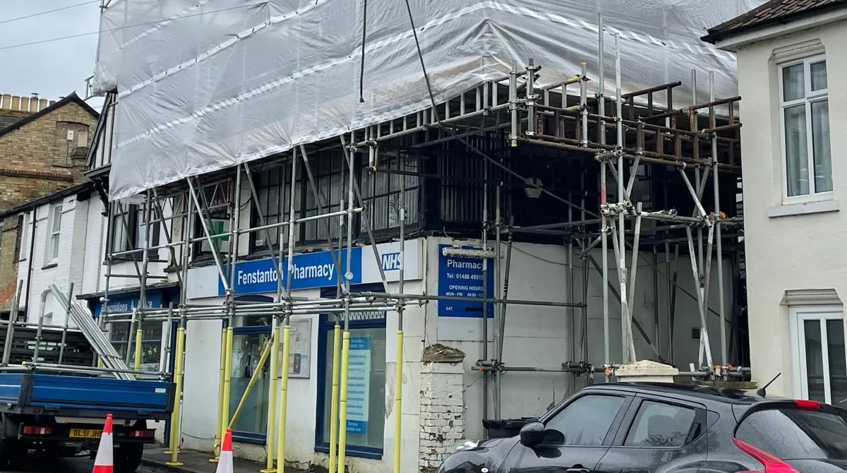 Commercial scaffolding project in Cambridgeshire